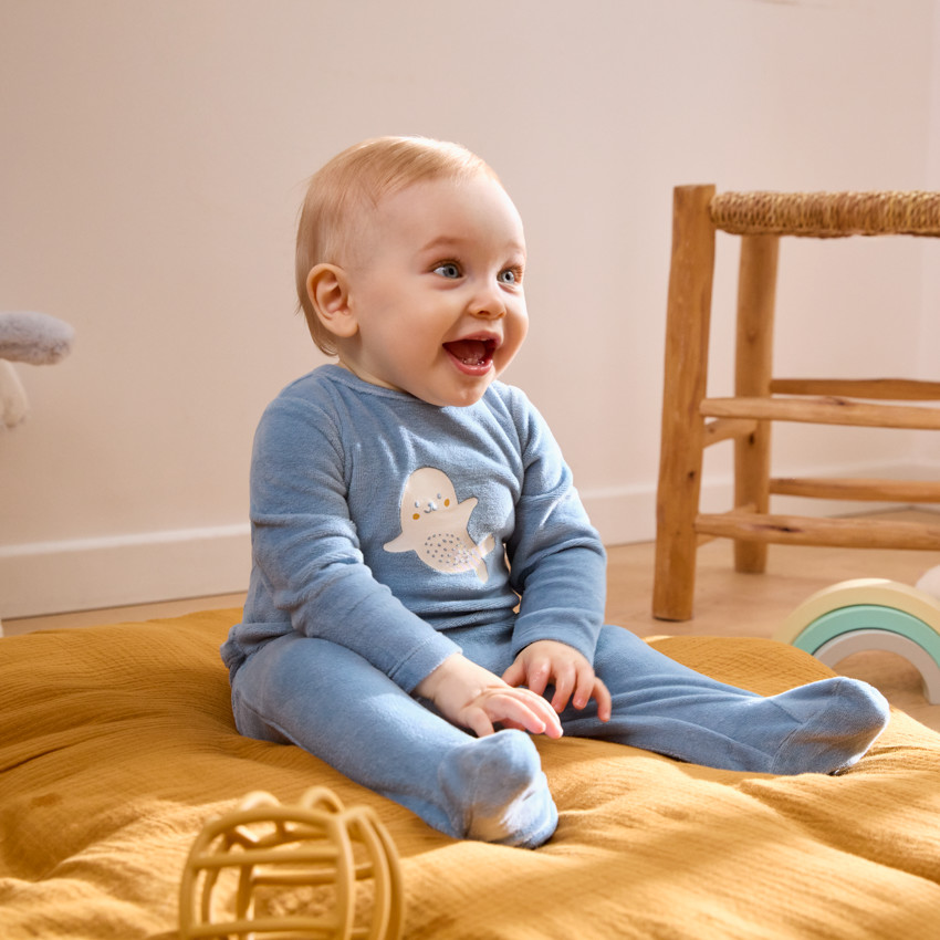 Pelele de terciopelo estampado para bebé niño 