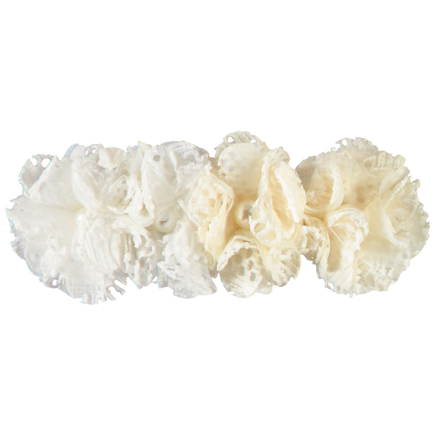 Barrette en forma de flor y perla decorativa para niña 