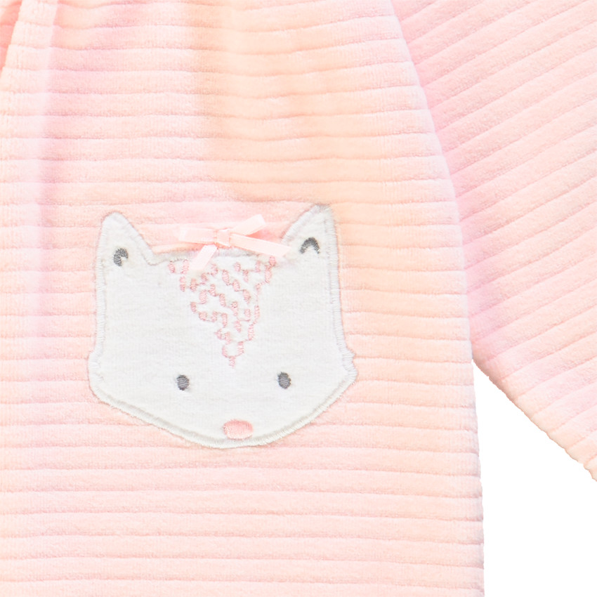 Pelele rosa de terciopelo 