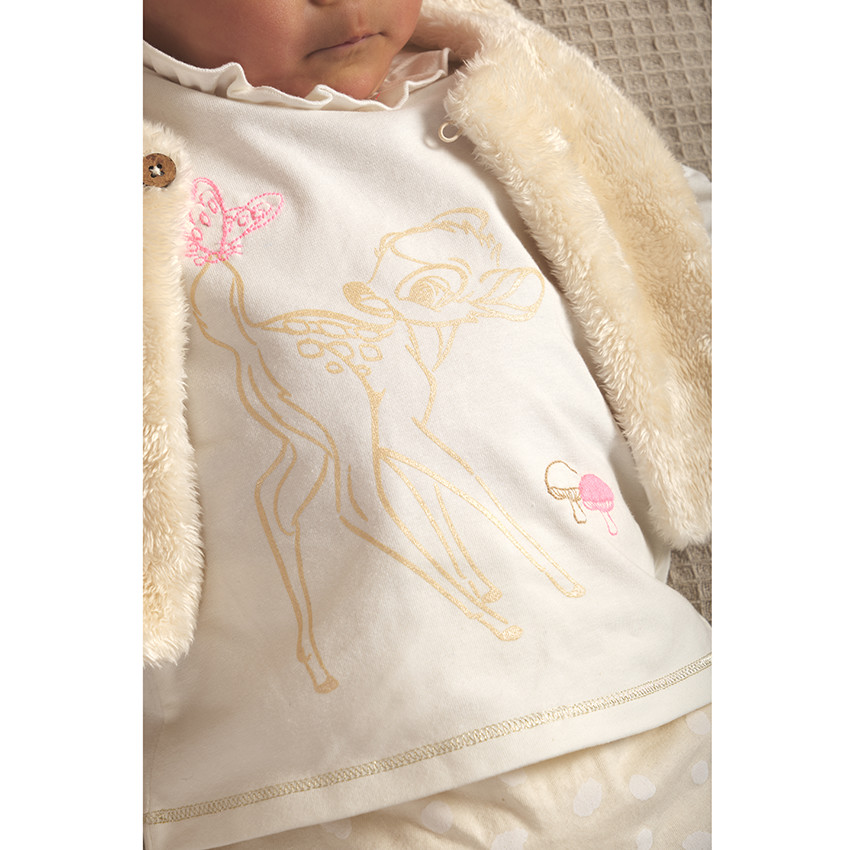 Conjunto de 3 piezas Bambi Disney para bebé niña 
