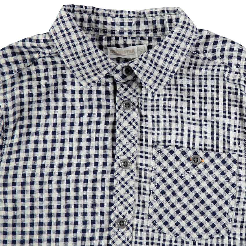 Camisa de manga larga de cuadros de vichy y bolsillo  Additional Camisa de manga larga de cuadros de vichy y bolsillo