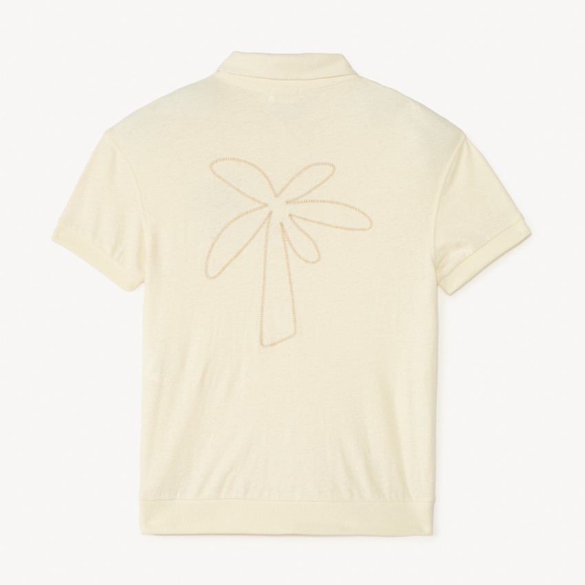 Polo de manga corta con bordado de palmera para niño 