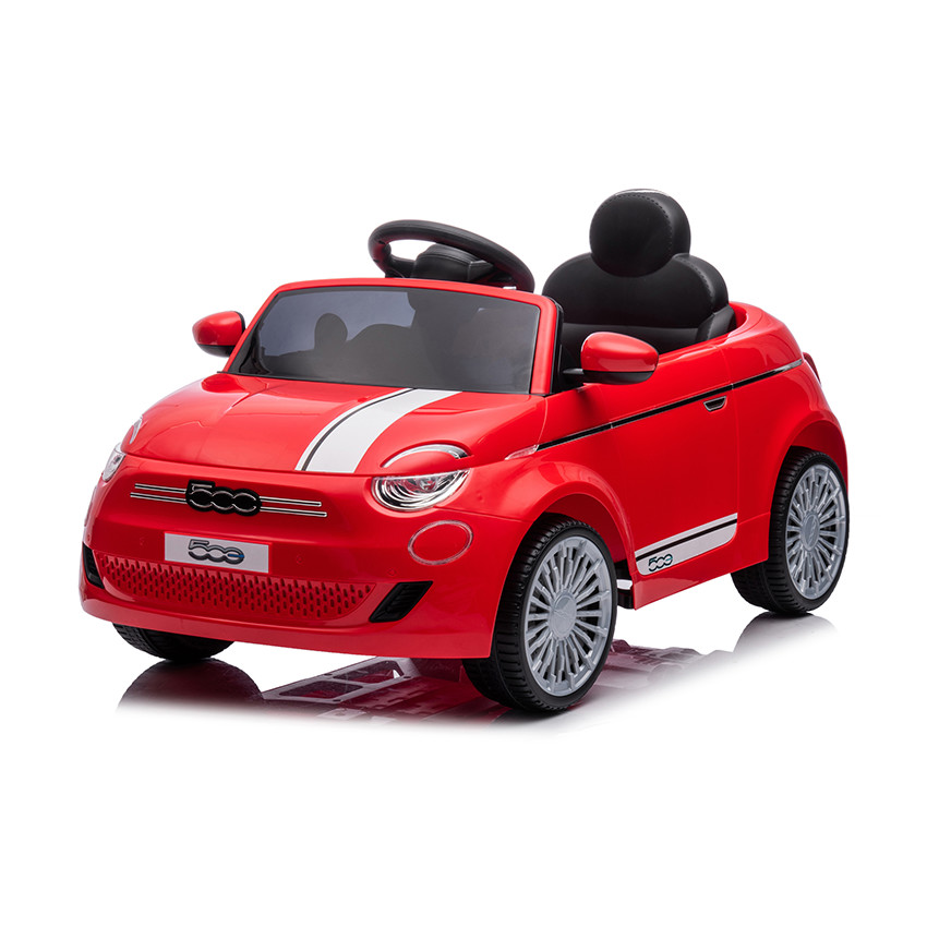 Coche eléctrico con control remoto Fiat 500E rojo 