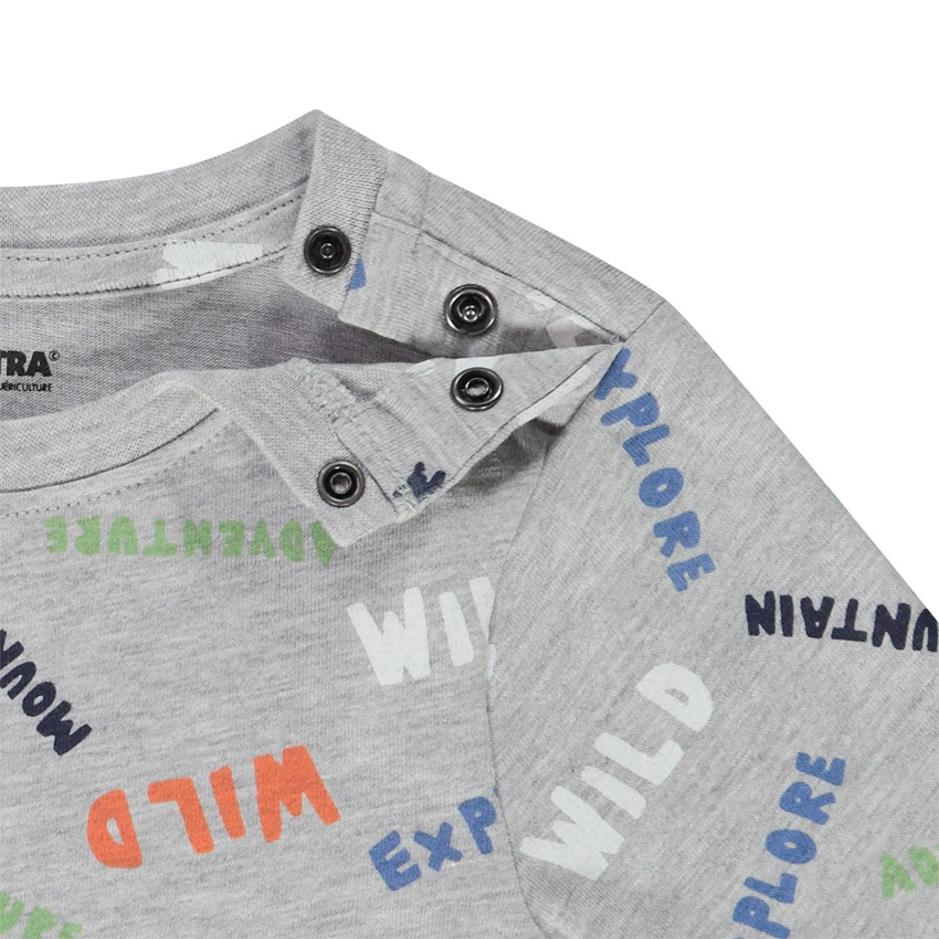 Lote de 2 camisetas de manga larga con estampado divertido para bebé niño 