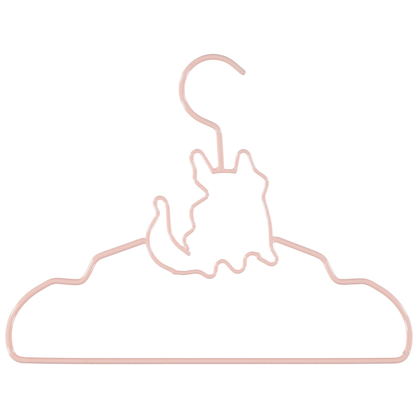 Lote de 4 perchas de metal en forma de gato 