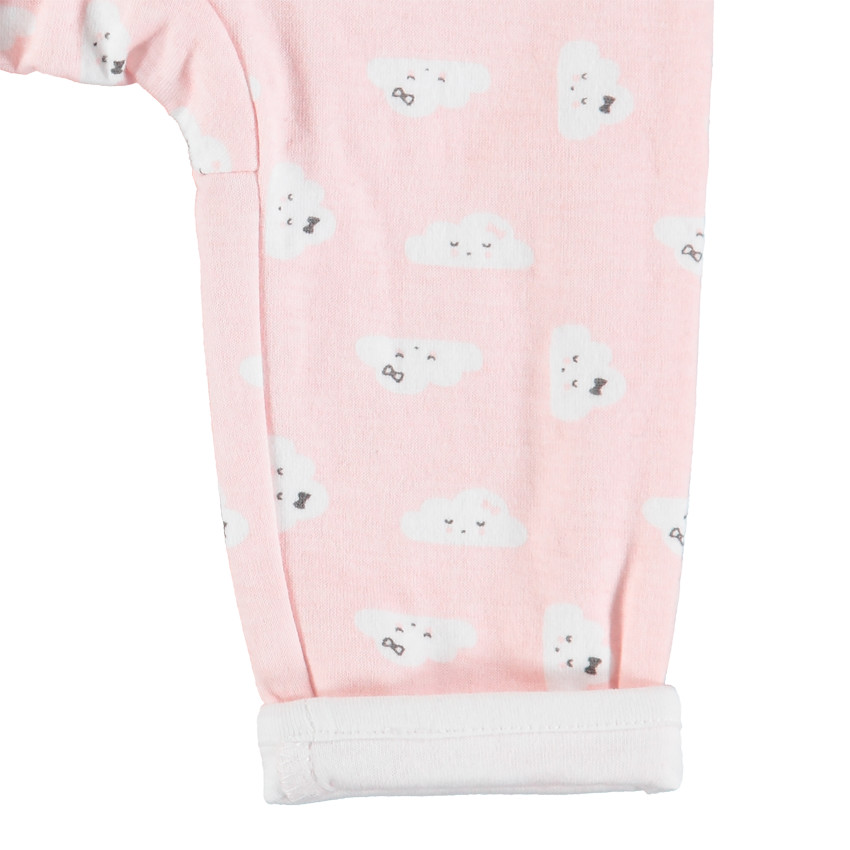 Conjunto con Camiseta y pantalon en algodon bio estampado nubes  Additional Conjunto con Camiseta y pantalon en algodon bio estampado nubes