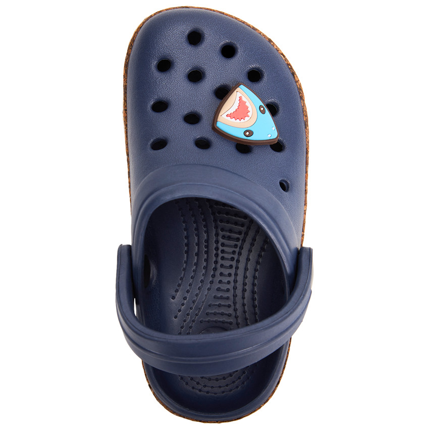 Sabots con parche de tiburón y suela efecto corcho para niño 