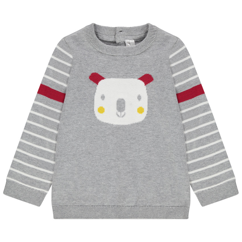 Jersey de punto con dibujo de koala de jacquard 