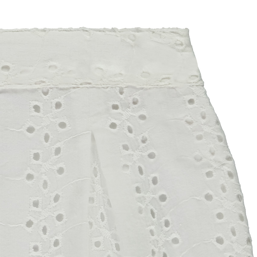 Short de brodería inglesa forrada para niña 