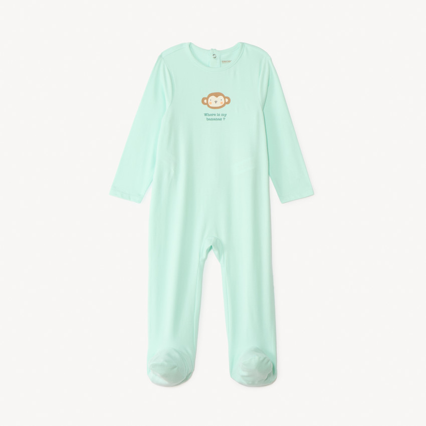 Lote de 3 pijamas estampados para bebé niño - con aperturas diferentes según la edad. 