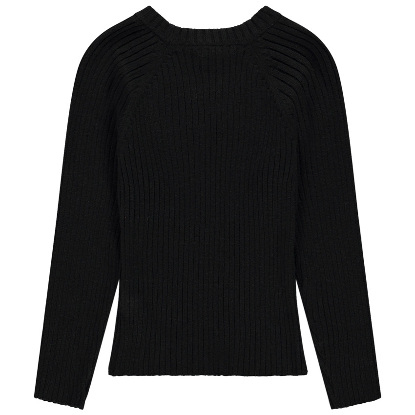 Jersey de punto liso con bordado de lentejuelas para niña 