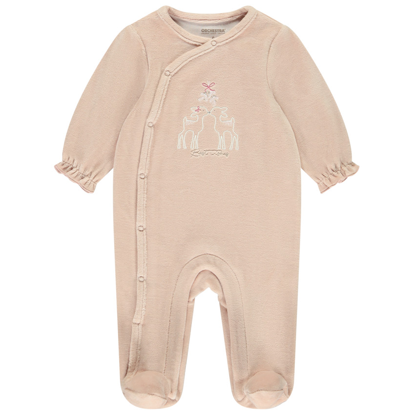 Lot de 3 dors bien Biche en velours pour bebe fille avec ouvertures differentes selon l age Orchestra