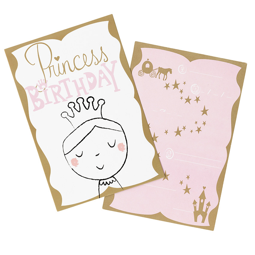 Juego de 10 invitaciones de cumpleaños con dibujo de hada  Additional Juego de 10 invitaciones de cumpleaños con dibujo de hada