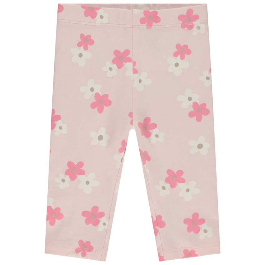 Corsario de punto de jersey con estampado fantasía para bebé niña 