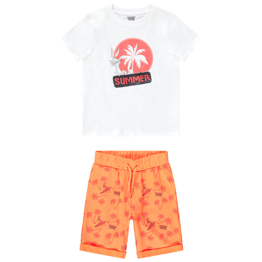 Ensemble de plage t-shirt + short print Bugs bunny Looney Tunes pour garçon  Additional Ensemble de plage t-shirt + short print Bugs bunny Looney Tunes pour garçon
