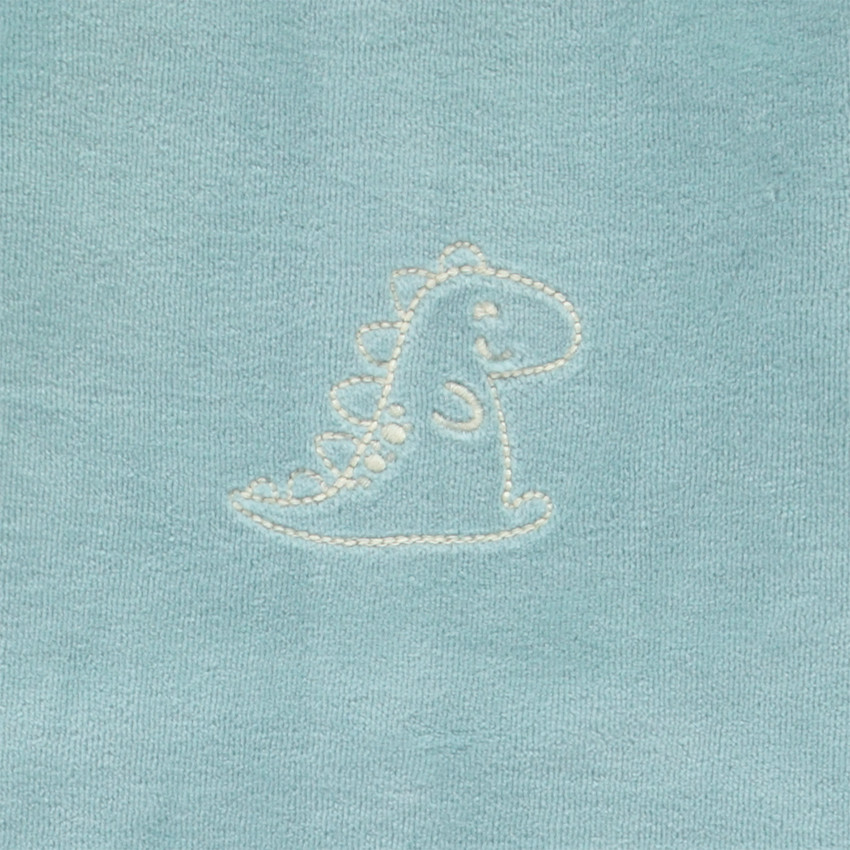 Pelele de terciopelo con bordado de animalito para bebé niño 