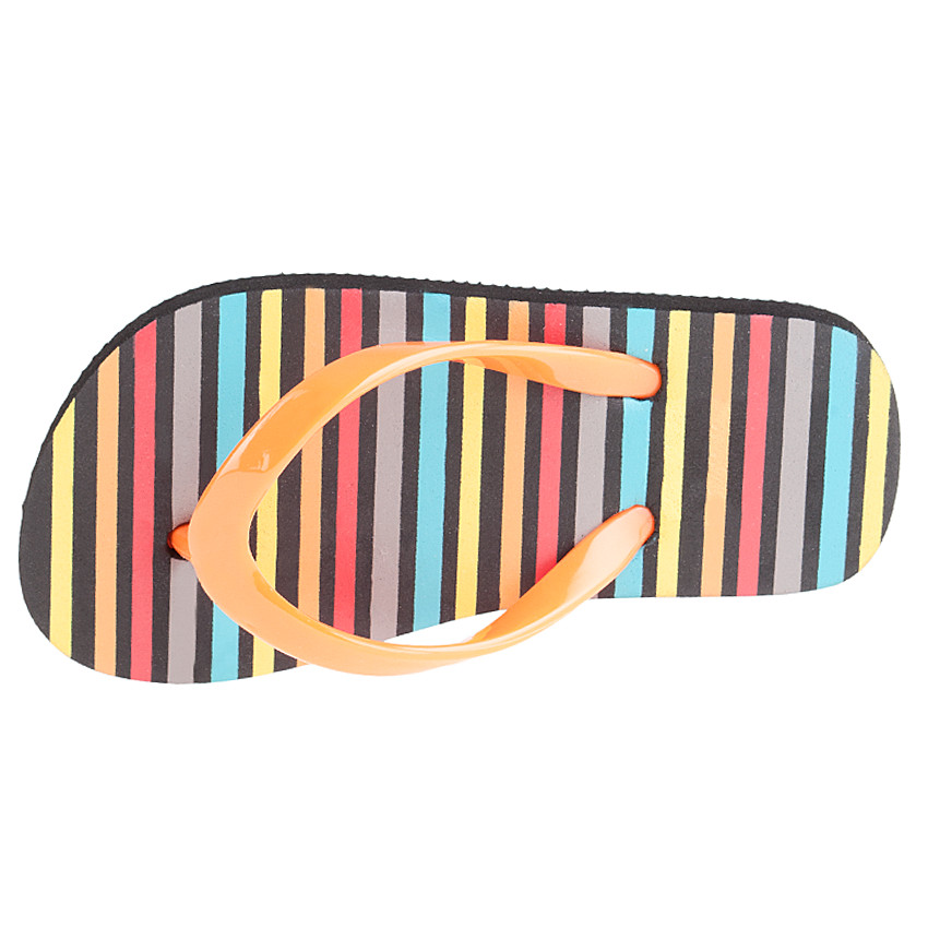 Chanclas a rayas con tira naranja del 28 al 35 