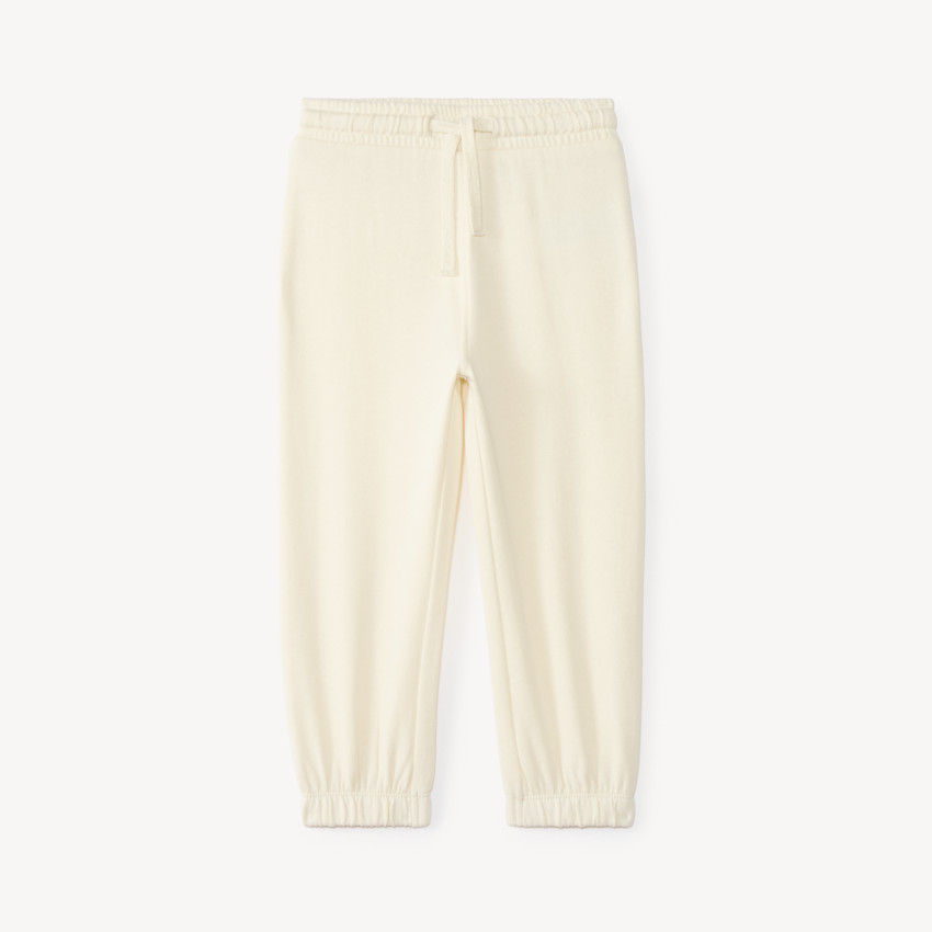 Pantalón jogging liso de felpa para bebé niña 