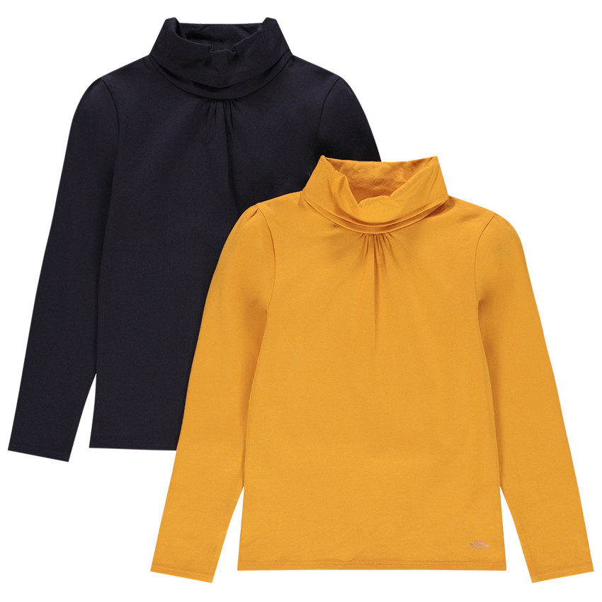 Pack de 2 jerseys de cuello alto niña 