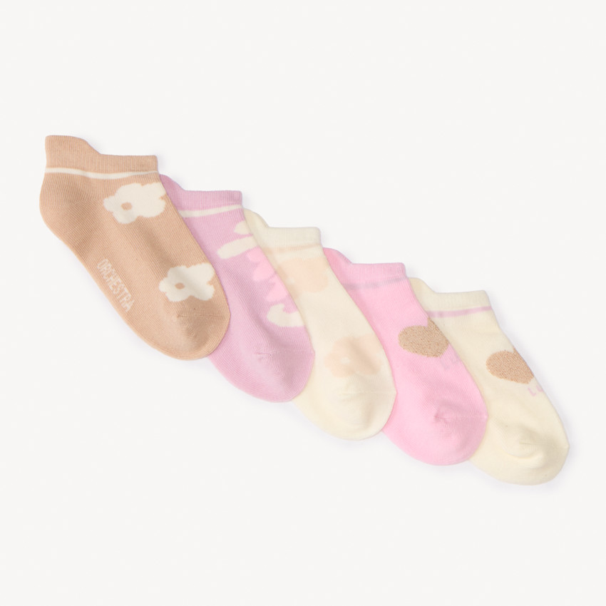 Pack de 5 pares de calcetines divertidos para niña 