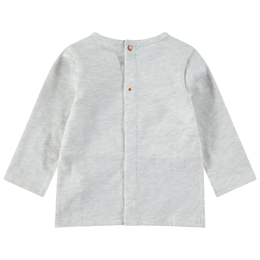 Camiseta de manga larga tricolor de punto con detalles estampados  Additional Camiseta de manga larga tricolor de punto con detalles estampados