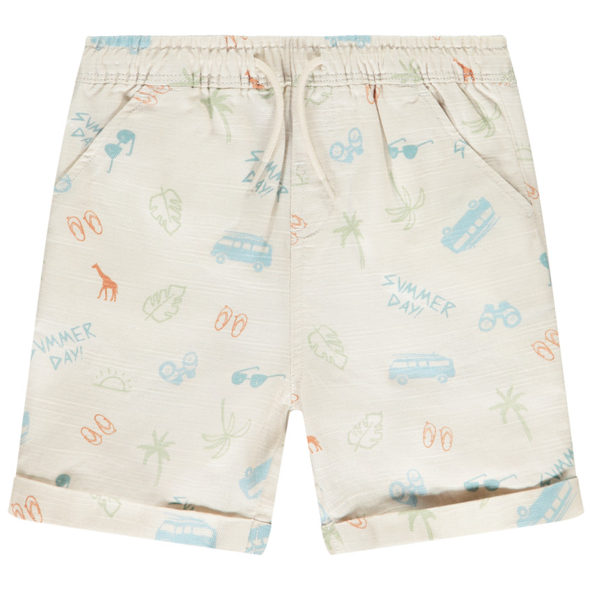 Bermuda estampada de vacaciones para bebé niño 