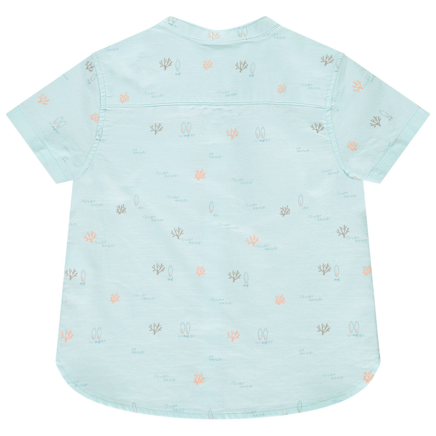 Camisa de manga corta con estampado de corales y surf para bebé niño 