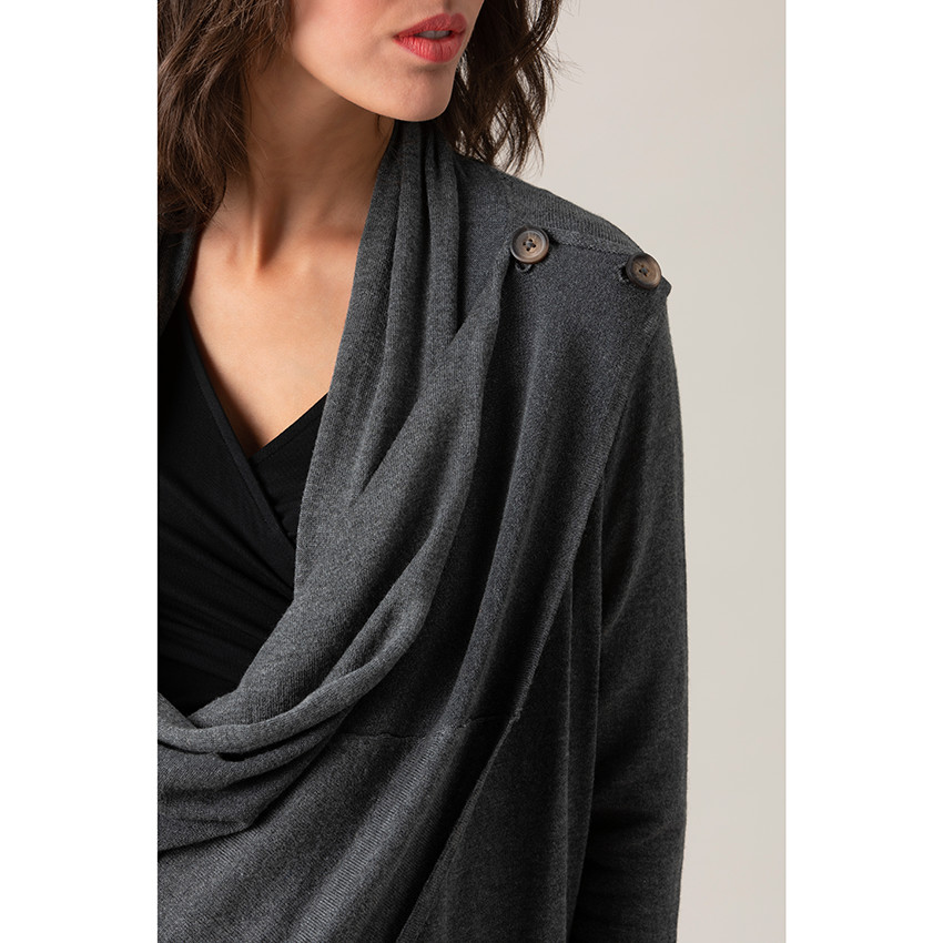 Chaqueta de premamá de punto con botones  