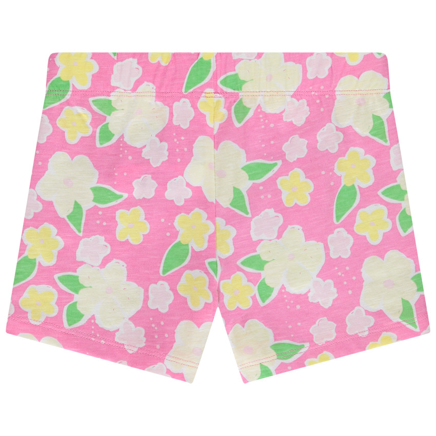 Pijama de 2 piezas de punto con estampado floral para niña 