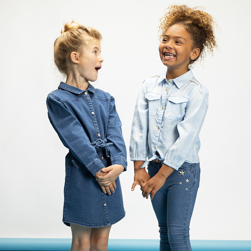 Vestido camisero denim 