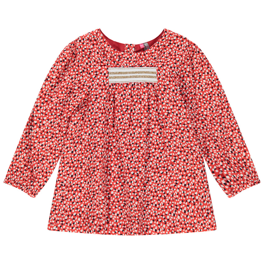 Tunique manches longues à pois all-over et élastique  Additional Tunique manches longues à pois all-over et élastique