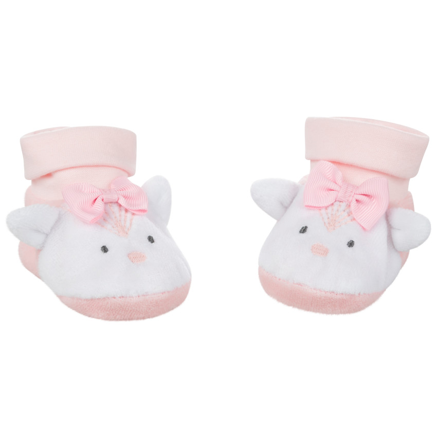 Patucos de terciopelo con lazo y orejas en relieve  Additional Patucos de terciopelo con lazo y orejas en relieve