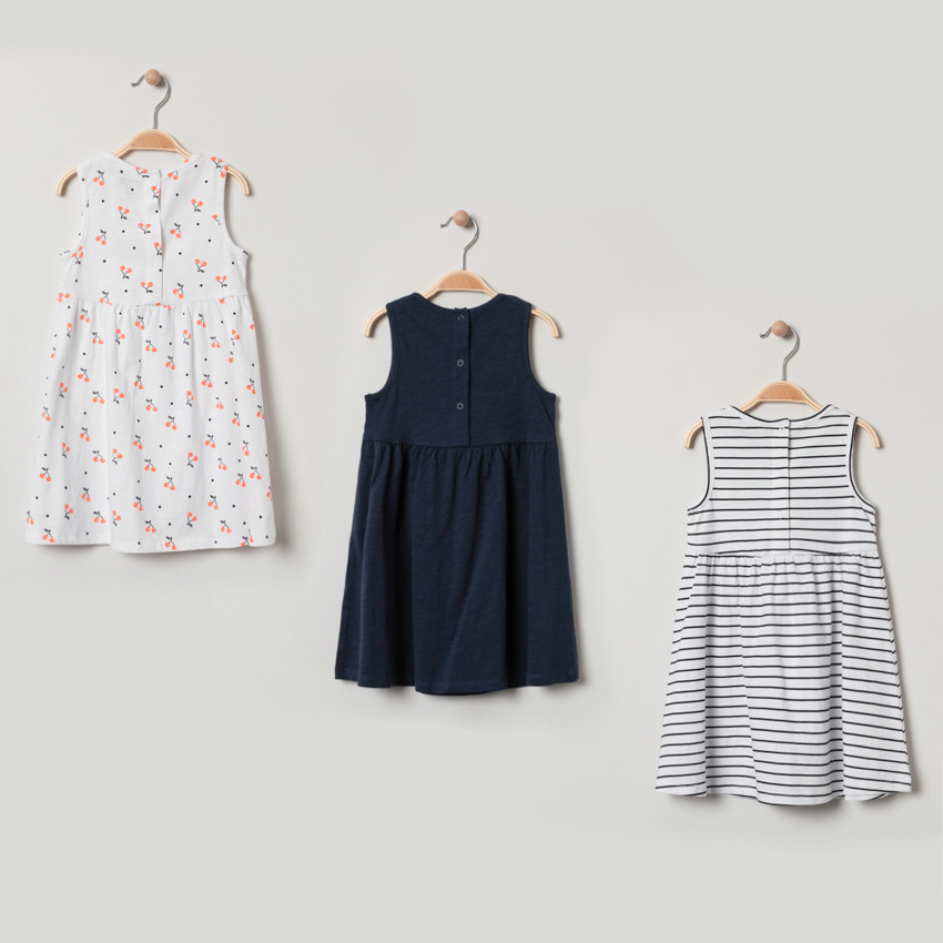 Pack 3 vestidos sin mangas 