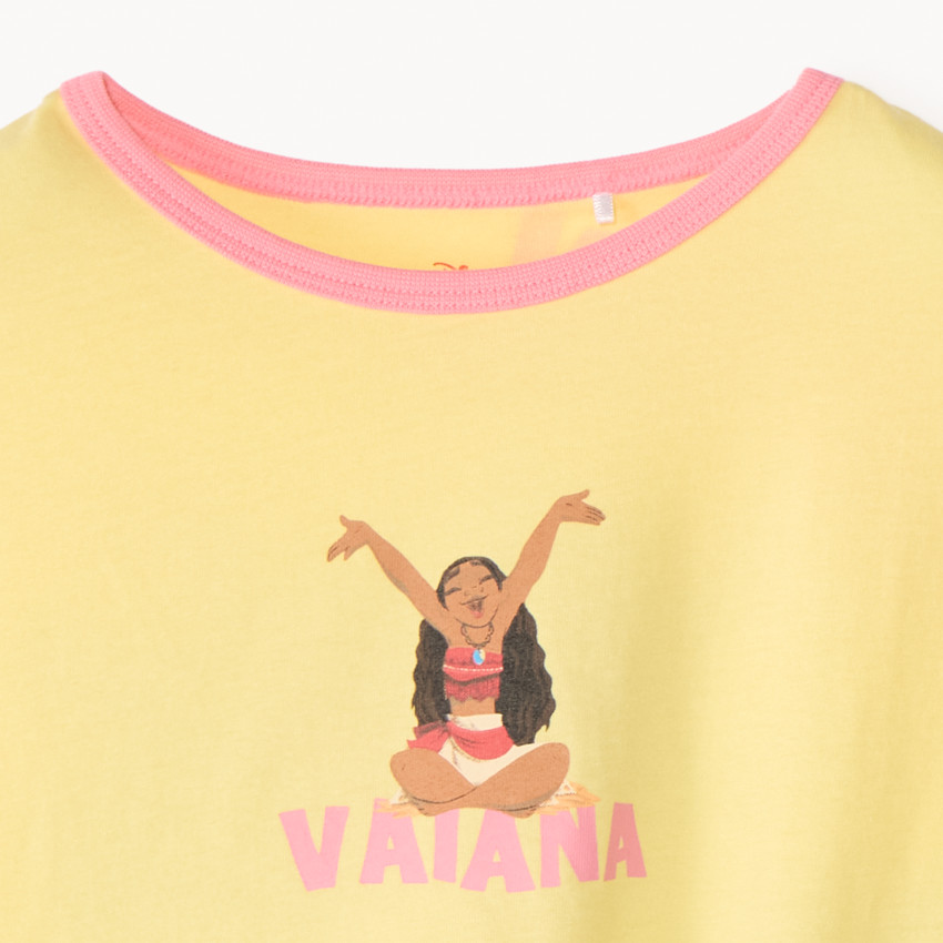 Camiseta de manga corta con estampado de Vaiana de Disney para niña 
