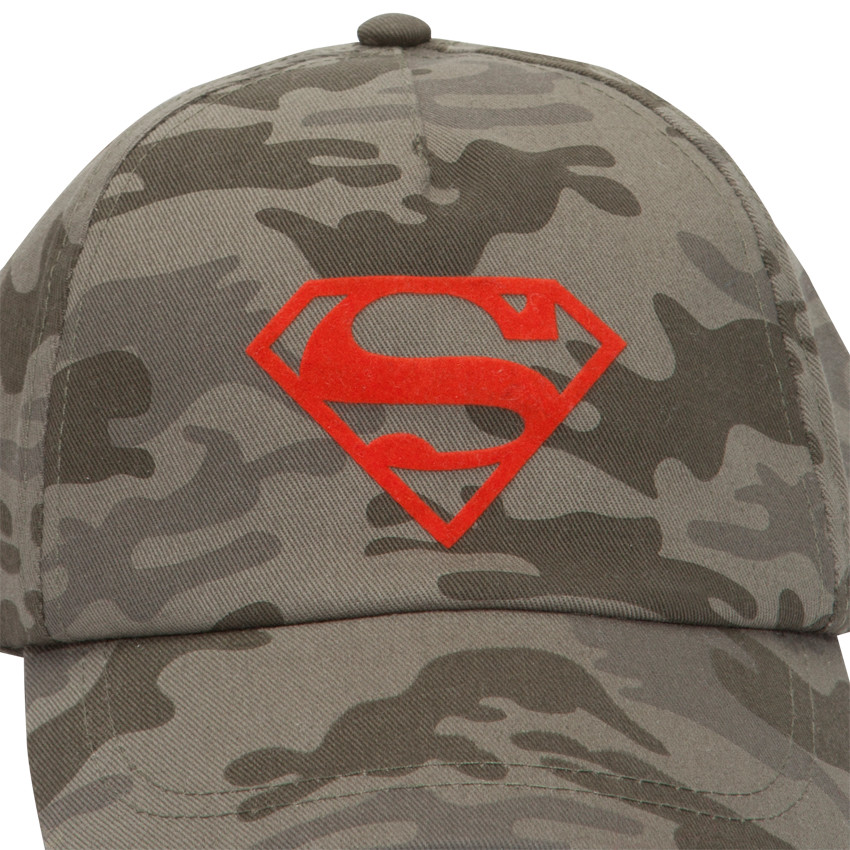 Gorra de sarga con estampado militar DC Comics con logo de Superman 