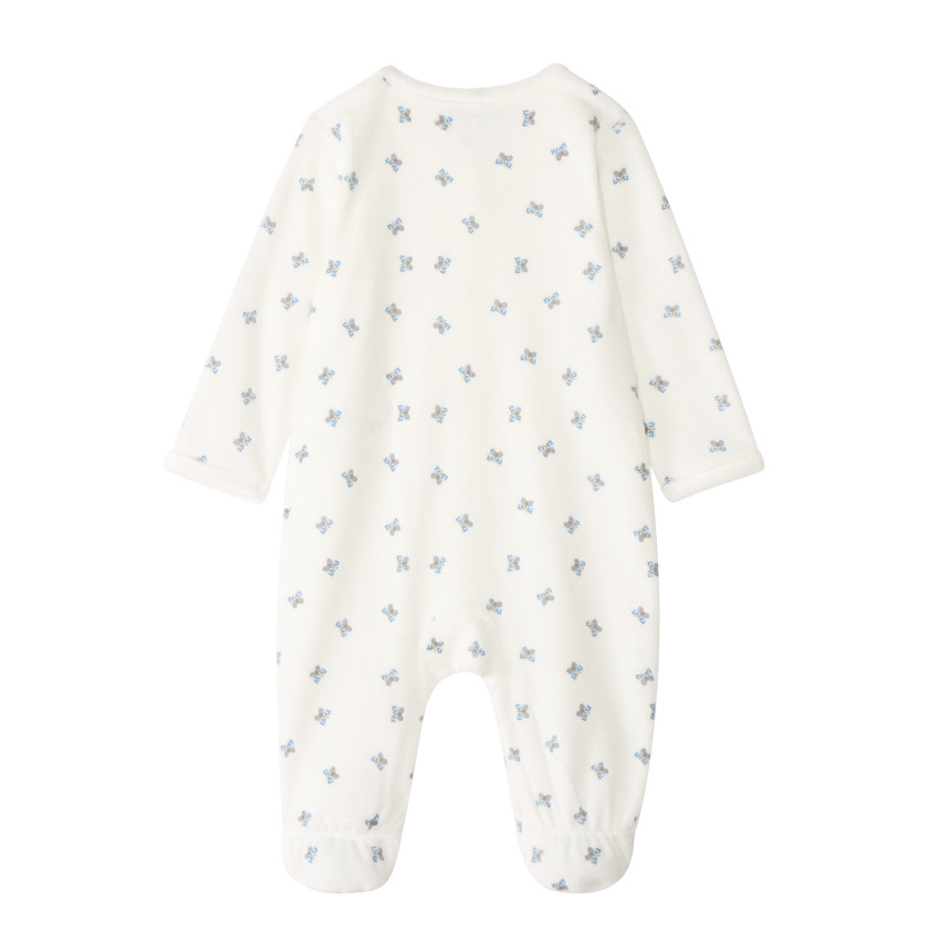 Pijama de terciopelo - Flores pequeñas 