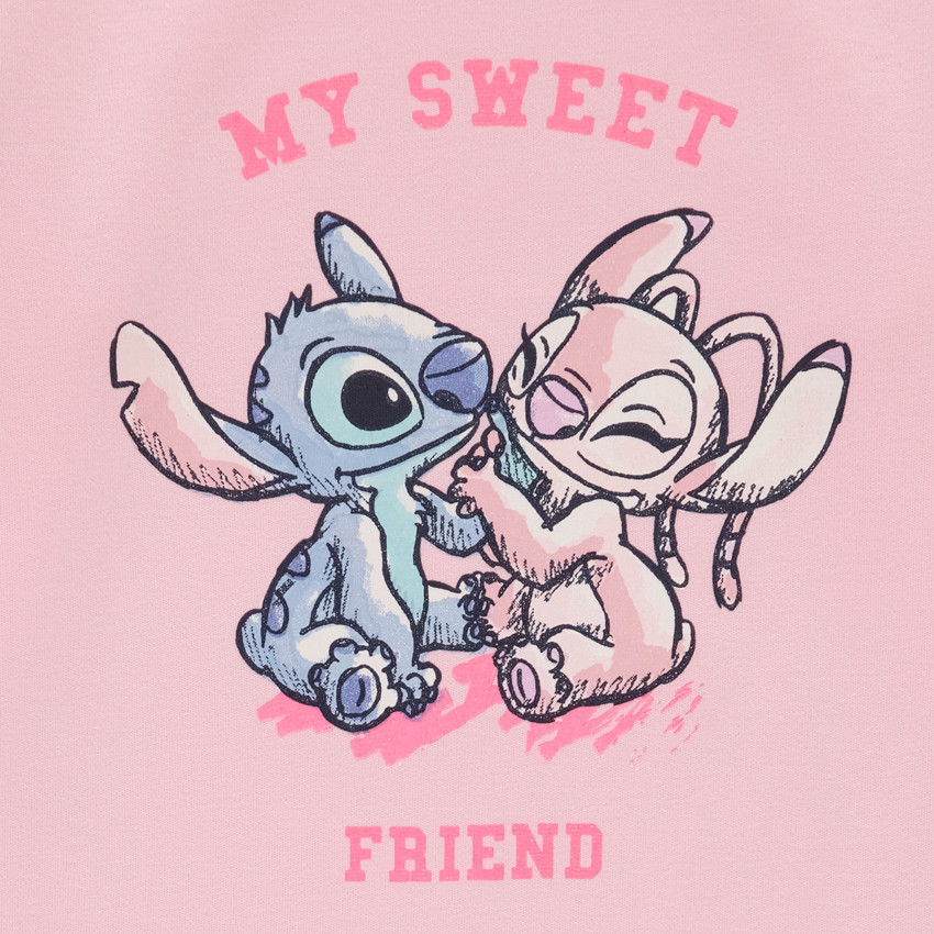 Pijama de niña con estampado Stitch y Angel de Disney 