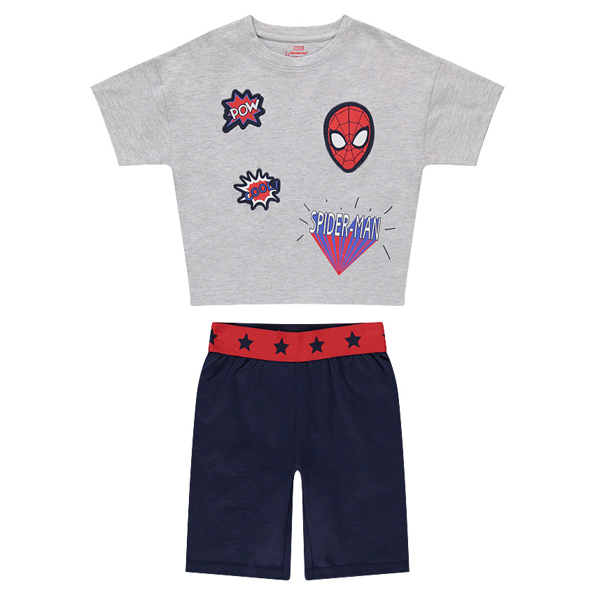 Pijama corto de punto con parches ©Marvel de Spiderman 