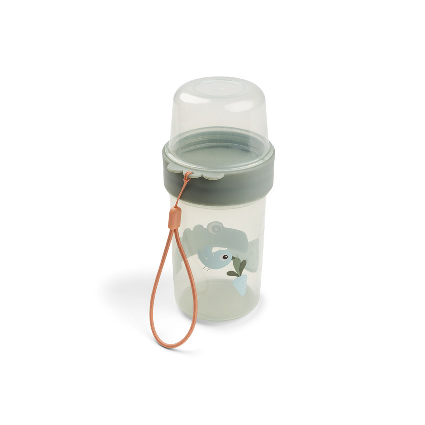 Caja alimentos doble l croco verde 