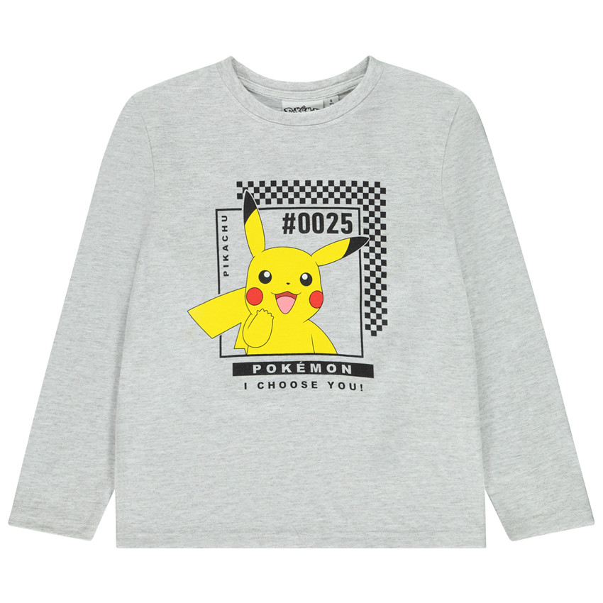 Camiseta de manga larga con estampado de Pikachu Pokémon para niño 