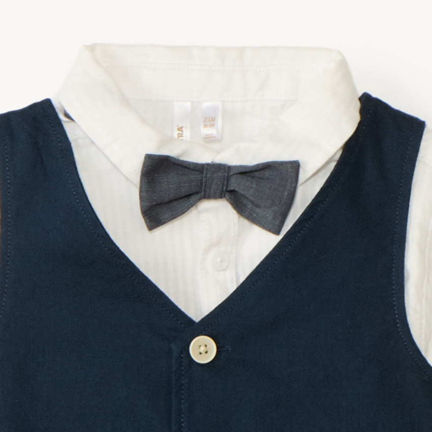 Conjunto de 3 piezas con pajarita para bebé niño. 