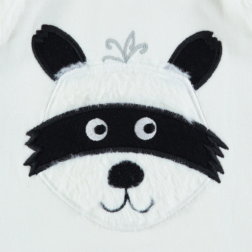 Chaqueta de felpa bimaterial con mangas de borreguillo 