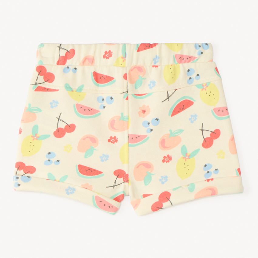 Pantalón corto de felpa con estampado para niña bebé 