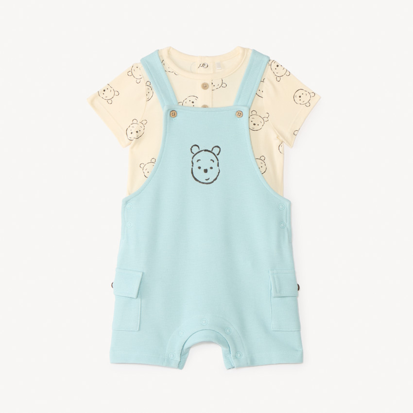Conjunto de 2 piezas: tirantes + camiseta de Winnie the Pooh Disney para bebé niño. 