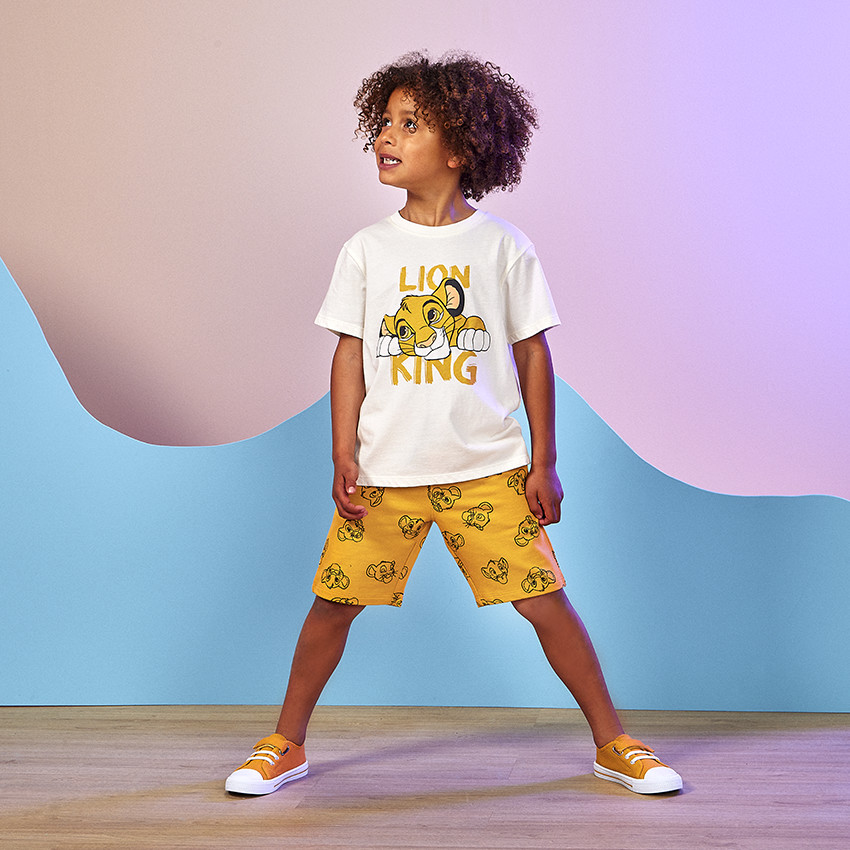 Camiseta de manga corta estampada El Rey León Disney para niño 
