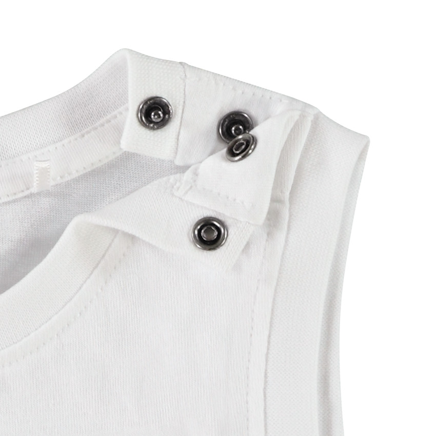 Camiseta sin mangas lisa con print 3D para bebé niño 