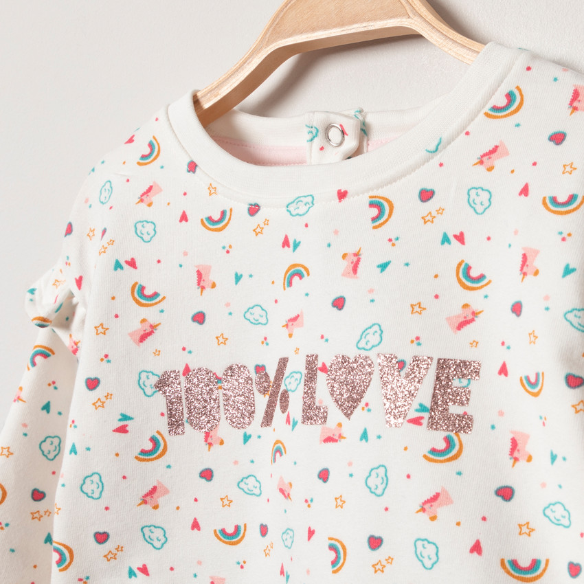 Jogging con sudadera con  motivos  de fantasías 