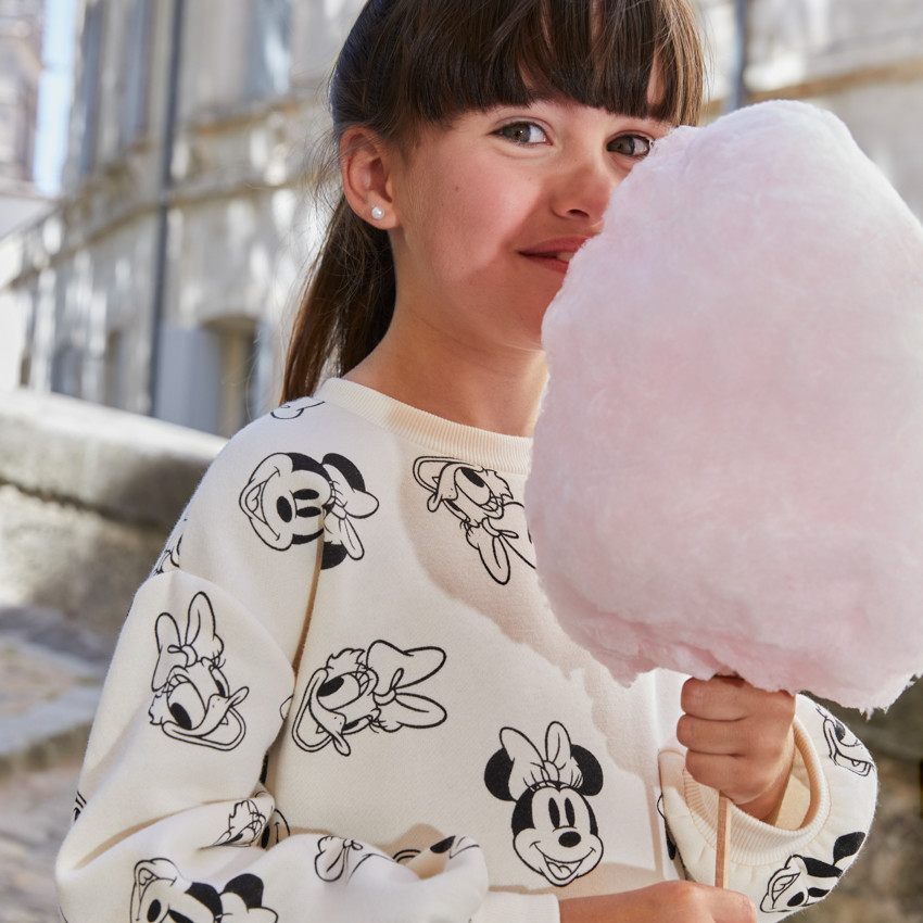 Vestido de efecto 2 en 1 para niña con estampado de Minnie de Disney 