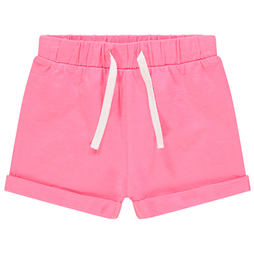 Short de felpa liso para bebé niña 