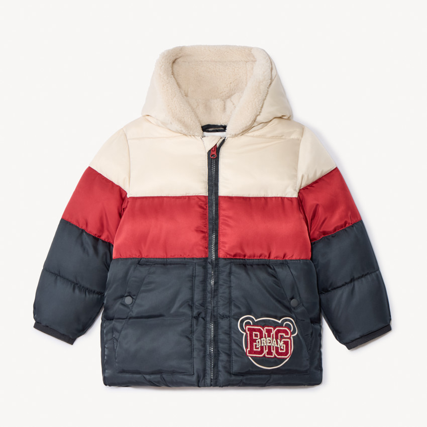 Doudoune matelassée effet color block doublée sherpa pour bébé garçon 